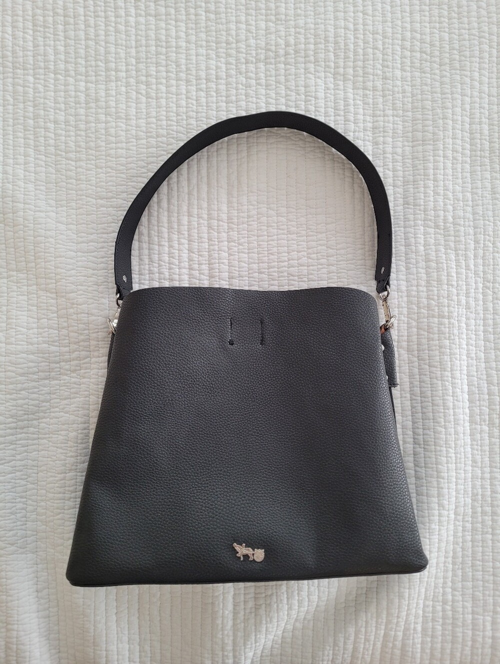 Black Pebble Shoulder Bag